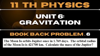 11th Physics Unit 6 Gravitation Book Back problem 6 [upl. by Annaihr289]