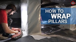 How To Wrap Crawl Space Pillars With Vapor Barrier Part 1 [upl. by Erich617]