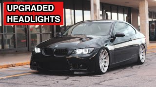 INSTALLING CUSTOM HEADLIGHTS FOR MY BMW E92 [upl. by Perlis933]