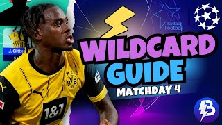 UCL Fantasy MATCHDAY 4 WILDCARD GUIDE amp DRAFT ⚡️ Champions League Fantasy 2425 [upl. by Saito925]