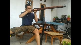 Homemade Mosin nagant Boltaction airsoft sniper rifle [upl. by Shelburne854]