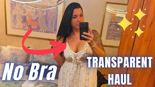 4K Transparent Womens Beach Summer Long Dress Try On Haul [upl. by Urbannai516]