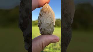 Interesting sharp chunk of quartz arrowheadhunting archeology rockhounding [upl. by Arednaxela]