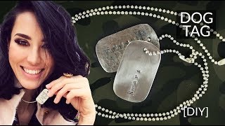 How to make military DOG TAGS [upl. by Ymerej620]