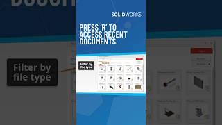 🚀 Open Recent Docs Faster 📂 Tip of the Week 11  SOLIDWORKS TimeSave Shorts engineering [upl. by Ylus281]