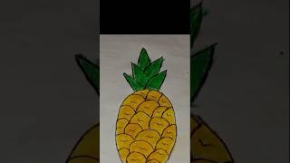 Easy pineapple drawing video [upl. by Aicatsan]