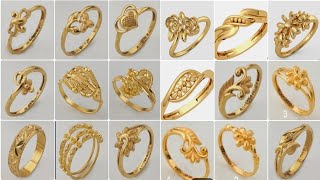 Gold finger ring design 2021।। Gold ring collection।। [upl. by Airtal86]