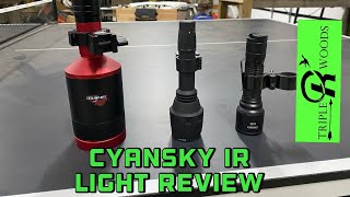 New IR Night Vision Hunting Light Review  Cyansky K3i8 IR Light  Sniper Hog  Stock ATN [upl. by Goldwin]