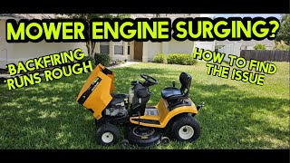 Engine surging backfiring running rough How to find the issue [upl. by Amiaj]