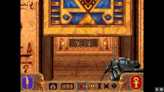 Powerslave  Exhumed PC DOSBox  MAP02 Dendur  No Commentary [upl. by Gnilsia]