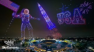 EPIC PATRIOTIC Drone Show 1000 Drones Fourth of July Show [upl. by Yenahc]