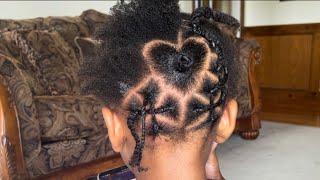 No Braiding  Super Cute 💜 Rubber band Hairstyle for Natural Hair  Little Black Girl Hairstyles [upl. by Mauricio]