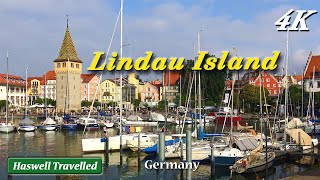 Lindau Island Bodensee Lake Constance  Bavaria Germany Travel 4K Video [upl. by Akelam]