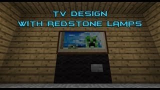 Easy TV design with redstone lamps  Minecraft [upl. by Peregrine]