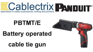 Panduit PBTMTE Battery operated cable tie gun [upl. by Nalym]