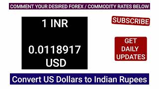 1 USD to INR Today Conversion  US Dollar to Indian Rupee Exchange Rate 3 November 2024 [upl. by Atrebor97]