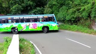 Private Bus And Car Turning 1120 Hairpin Bend Hills road Salem Yercaud Hills [upl. by Ecinert868]