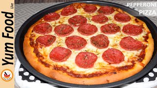 Pepperoni Pizza Recipe in UrduHindi By Yum Food [upl. by Ranilopa]