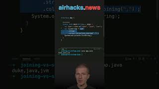 From Collectorsjoining To Stringjoin java shorts coding airhacks [upl. by Leamsi]