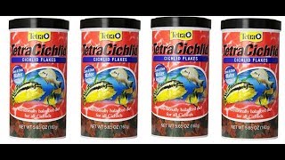 Tetra Cichlid Flake Fish Food Review [upl. by Rosalyn]