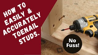 Carpentry Trick How To Easily amp Accurately Toenail Studs [upl. by Airotal]