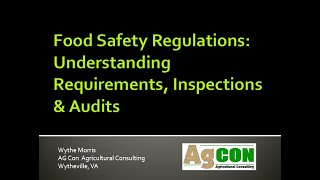 Food Safety Regulations Understanding Requirements Inspections and Audits [upl. by Georgia]