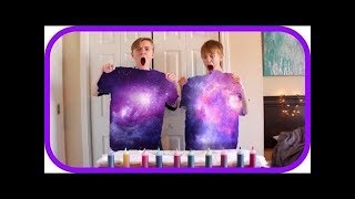 DIY GALAXY TIEDYE SHIRTS  its just luke Deleted Video [upl. by Nostets]