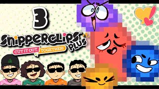 Snipperclips Plus 4 PLAYERS  PART 3  Garbage Gaming [upl. by Lienhard227]