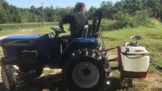 3 How to use a Country Tuff Fimco 40 gallon 3point hitch sprayer and update on stone columns [upl. by Merton]