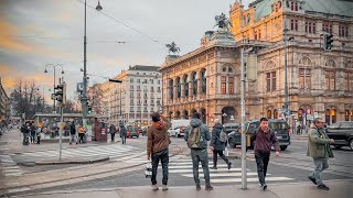 Vienna Ringstrasse Walking Tour January 2024  4K HDR [upl. by Lala496]