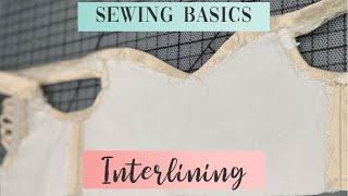 Sewing Tutorial InterliningUnderlining How to Interline Fabric [upl. by Saphra]