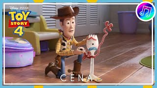 Cena Dublada quotConheçam o Garfinhoquot  Toy Story 4 🌟 [upl. by Ayerdna]