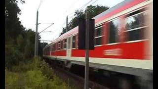 Regionalbahnen mit BR 143 in Glücksstadt [upl. by Ardnuasal]