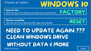 When and How to Reset Windows 10 PC to its Factory State Settings [upl. by Catrina]