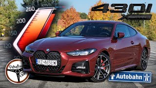 2023 BMW 430i Xdrive 245 KM  VMAX 0100 100200 kmh Prezentacja AUTOBAHN  4K [upl. by Joseph681]