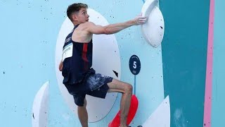 Toby Roberts Sports Climbing Boulder amp Lead Final Gold Medal at Olympic Paris Highlights 2024arigre [upl. by Ecallaw219]