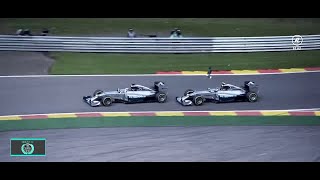 Belgian GP Teammates Clash at SPA Rosberg vs Hamilton  Origins of The Silver War F1 2014 [upl. by Walke]