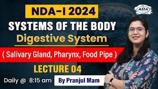 NDAI 2024  SYSTEMS OF THE BODY Digestive system salivary gland pharynx food pipe Lecture  4 [upl. by Ednew878]