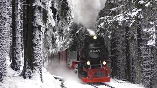 Brockenbahn im Winter 4K [upl. by Washburn]