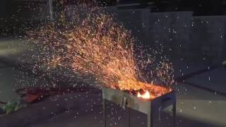 How to light a charcoal fast USING LEAF BLOWER [upl. by Annnora]