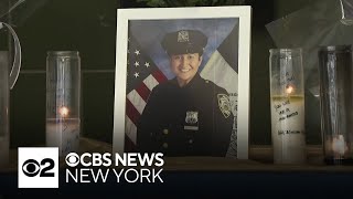 Vigil held for NYPD officer killed in car crash in Orange County [upl. by Farver]