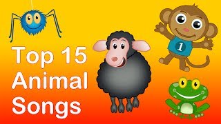 TOP 15 ANIMAL SONGS  Compilation  Nursery Rhymes TV  English Songs For Kids [upl. by Ramyaj]