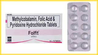 Folfit Tablet Benifit  Composition  Pyridoxine MethylcobalaminFolic Acid Uses [upl. by Eniretak]