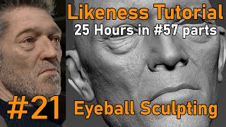 Likeness Tutorial PART 21 Sculpting and painting the Eyeballs [upl. by Pulcheria656]