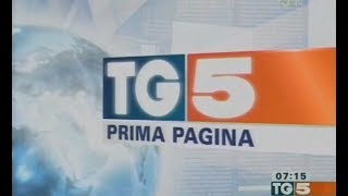 Canale 5  quotTg5 Prima Paginaquot Rullo  Edicola  18 Gennaio 2010 720p50HD [upl. by Aynor761]