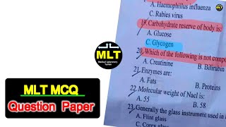 MCQ MLT question paper  MLT MCQ Part1 [upl. by Haraz177]