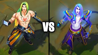 Heartsteel Kayn vs Odyssey Kayn Legendary Skins Comparison League of Legends [upl. by Anec]