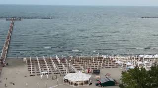 View of Mamaia Beach Constanta  Romania from Cable Car [upl. by Napas]