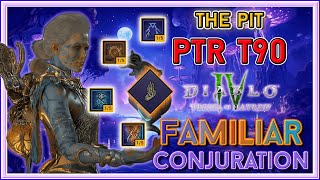 Season 6 PTR Familiar Conjuration Sorc Build Tier 90 Pit Clear Diablo 4 [upl. by Arihsan]