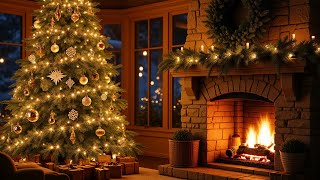 Instrumental Christmas Music🎅Piano Covers of Traditional Christmas Songs🎁Relaxing Fireplace Ambience [upl. by Accebber]